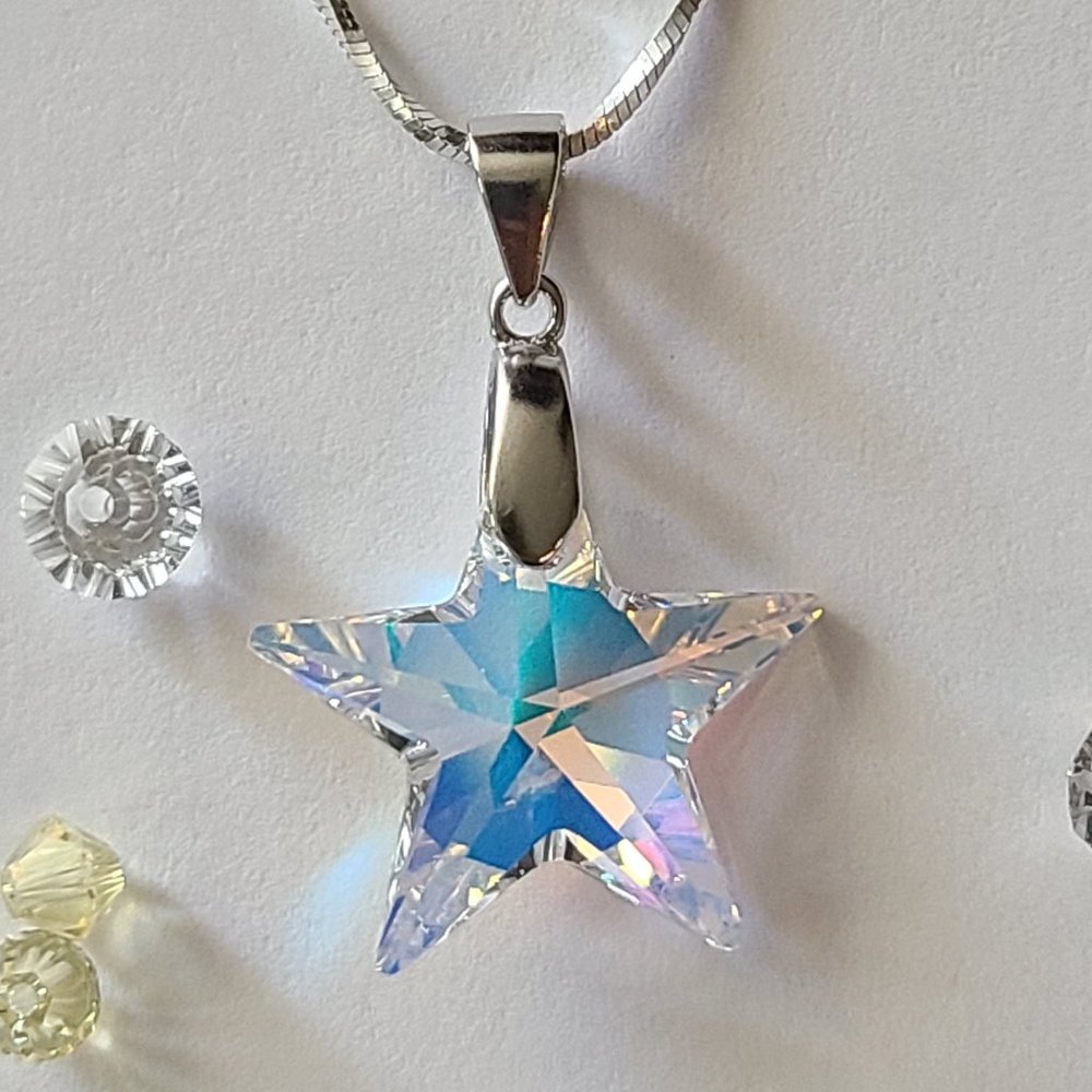 Swarovski® Crystal Star Pendant on a Silver Chain